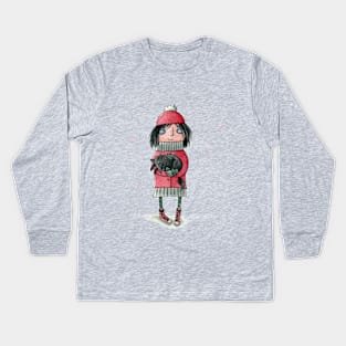 Rotkäppchen liebt den Wolf - Little Red Riding Hood Loves The Wolf Kids Long Sleeve T-Shirt